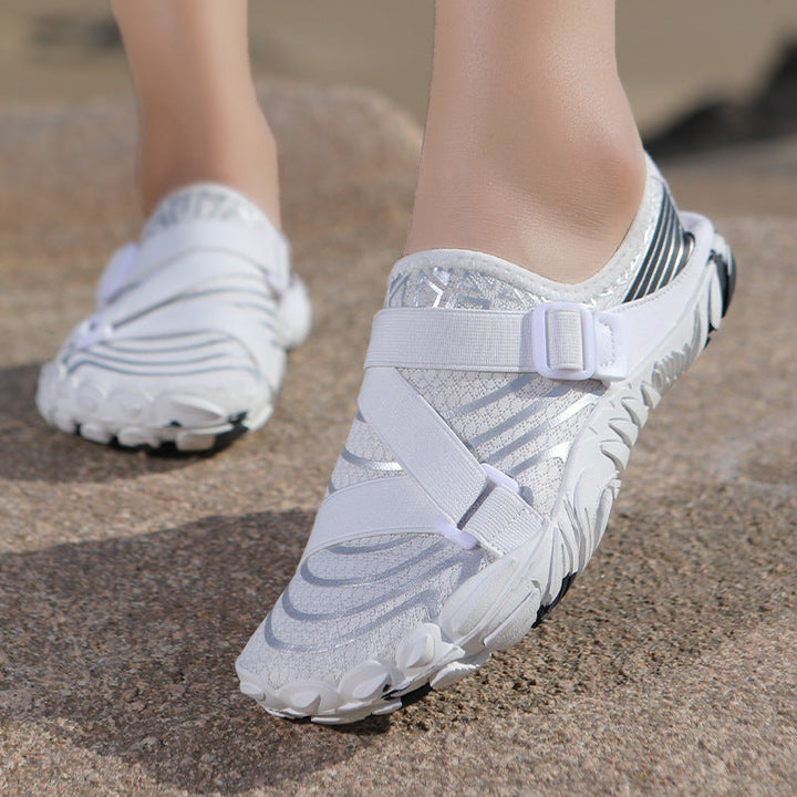 Damen Sportliche Aquafitness-Schuhe mit verstellbarem Gurt und rutschfester Sohle Drune