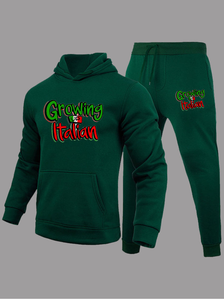 Herren Sweatshirt und Jogginghose Set mit auffälligem Schriftzug Drune