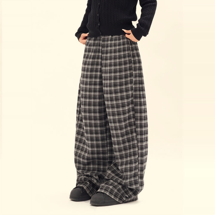 Damen Gemusterte Weitgeschnittene Freizeithose Drune