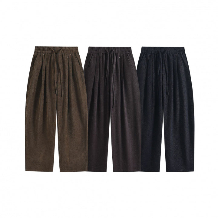 Damen Weite Culotte-Hose mit elastischem Bund und Tunnelzug Drune