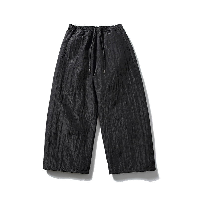 Herren Locker geschnittene Ripstop-Freizeithose mit Camouflage-Muster und elastischem Kordelbund Drune