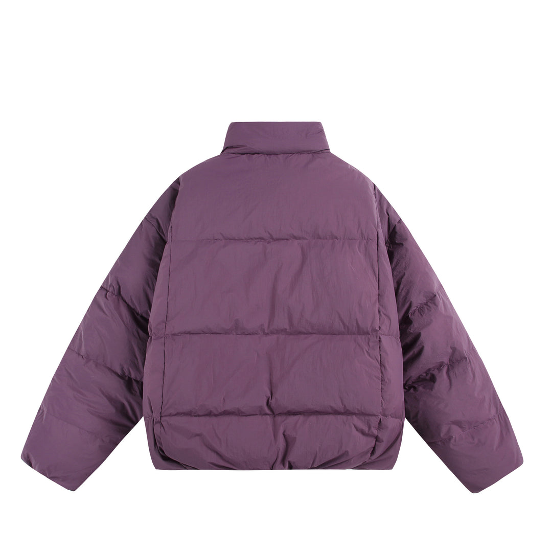 Damen Oversize Steppjacke mit hohem Plüschkragen und Windschutzleiste Drune