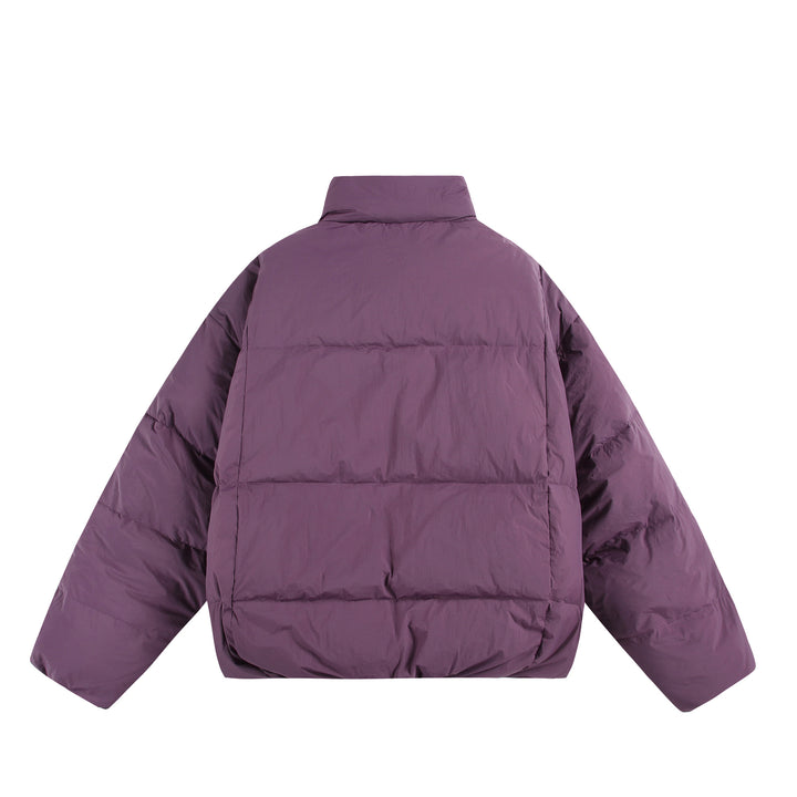 Damen Oversize Steppjacke mit hohem Plüschkragen und Windschutzleiste Drune