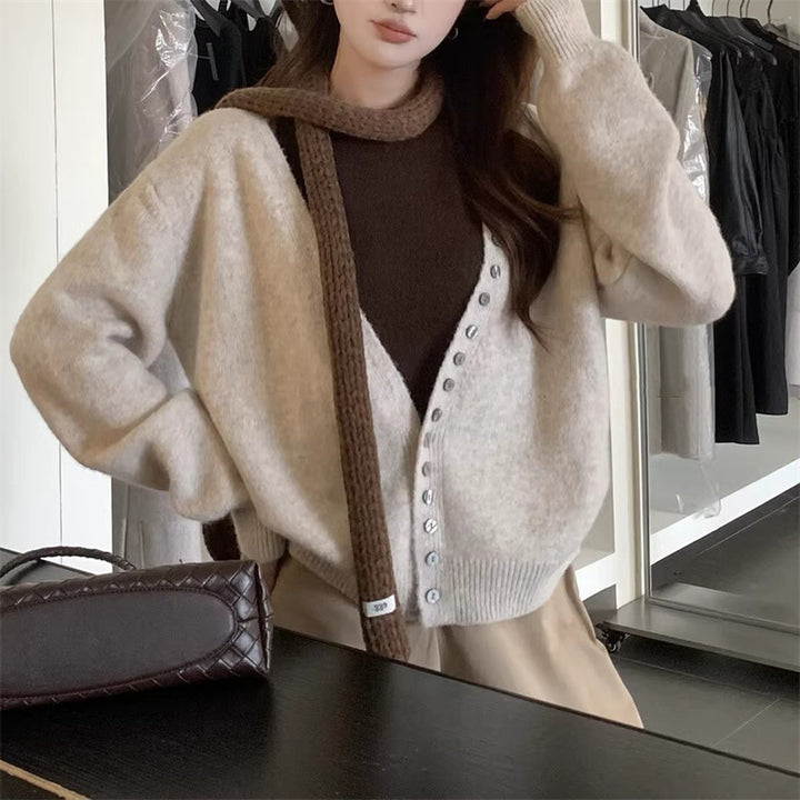 Damen lockerer Strickcardigan Drune