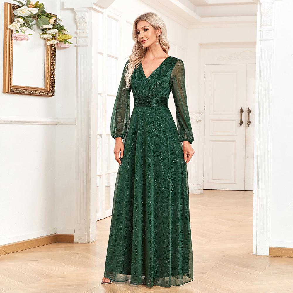 Drune | Cocktail Abendkleid Kor Kostüme Plus Size Lang Gastgeber Solo Grünes Kleid