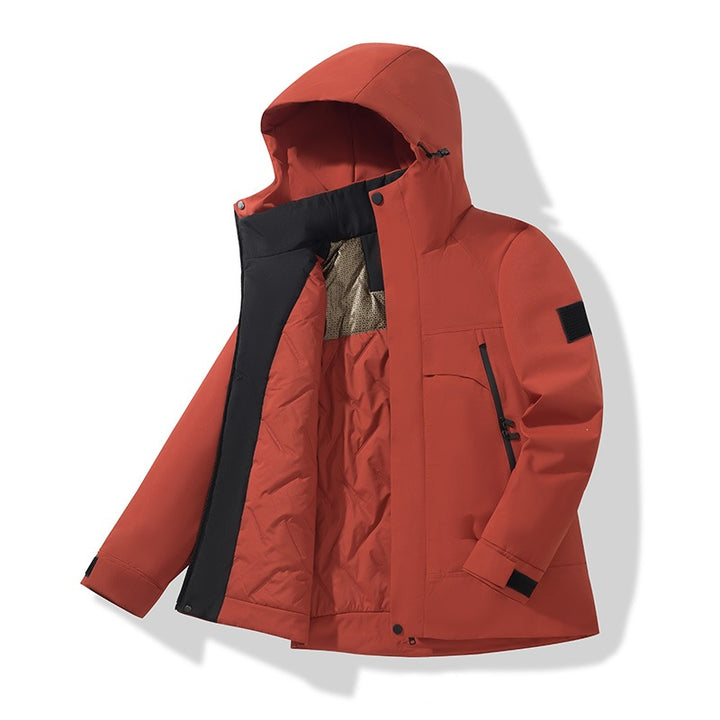 Unisex Isolierte Softshell-Parka mit abnehmbarer Kapuze und Thermofutter Drune
