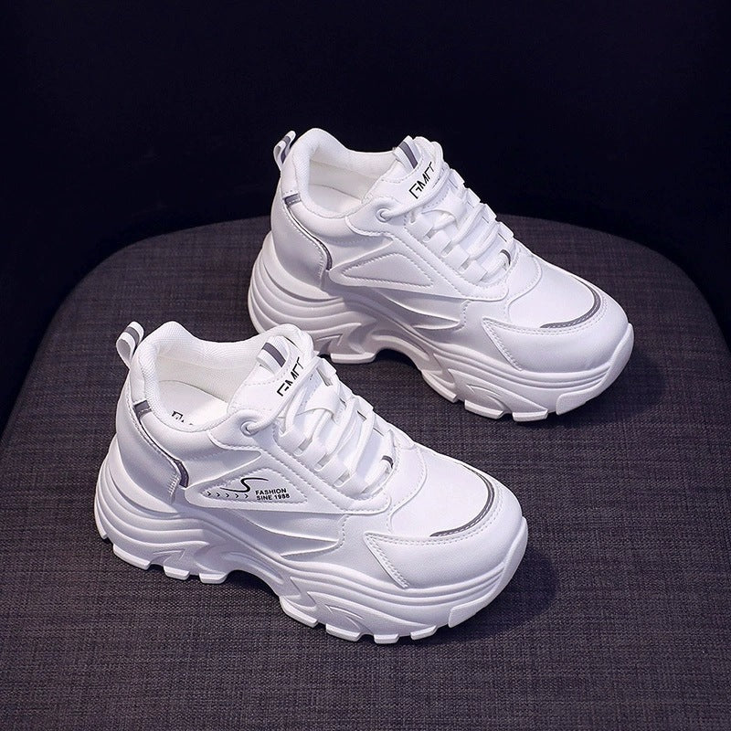 Damen Chunky Sneakers mit atmungsaktiver Mesh-Oberfläche und dämpfender Sohle Drune