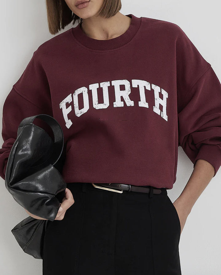 Damen Oversized Sweatshirt mit trendy Print Drune