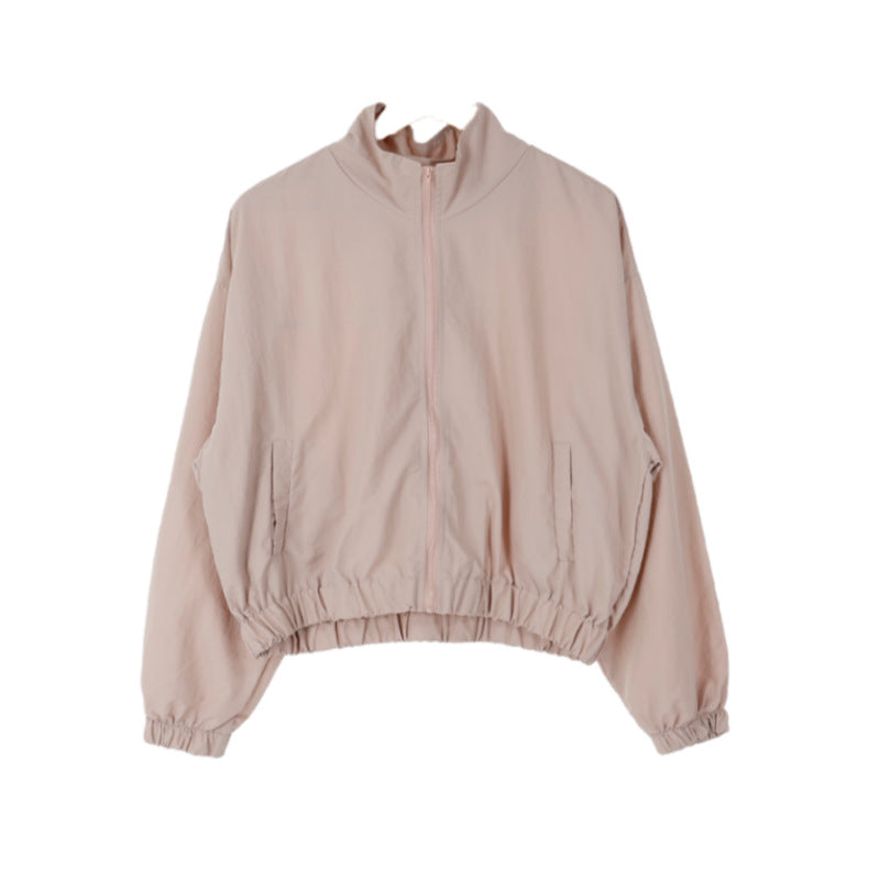 Damen sportliche Übergangsjacke mit voluminösen Ärmeln Drune