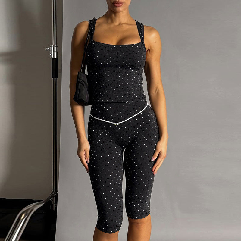 Damen Sportliches Oberteil und Leggings-Set Drune