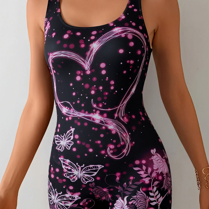 Damen Sportlicher Badeanzug mit dynamischem Farbverlauf Drune