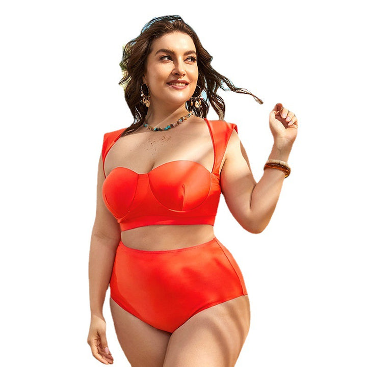 Damen Schwimmrock Bikini-Set mit Bustier-Oberteil Drune