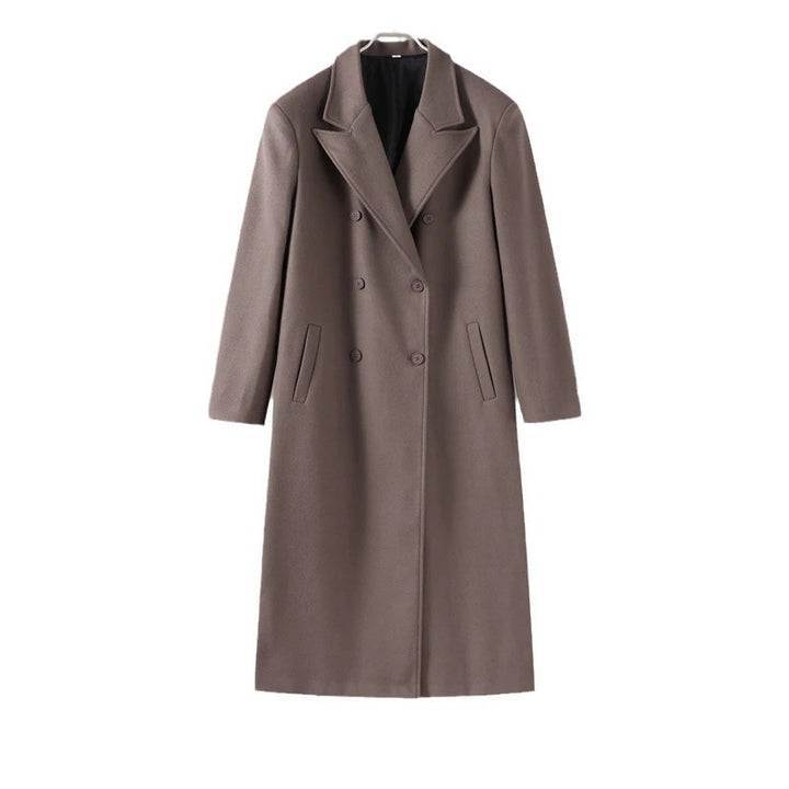 Herren lange elegante Doppelreiher Drune
