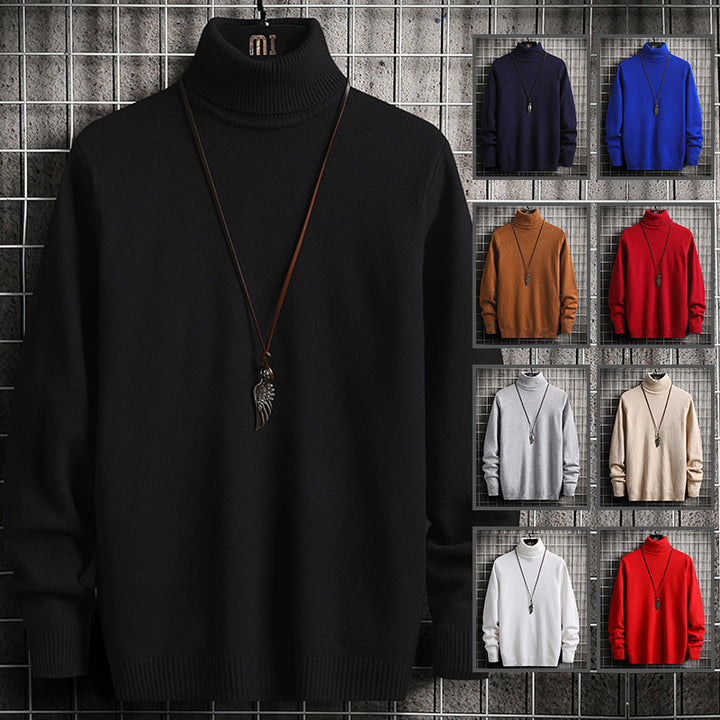 Herren modischer Rollkragenpullover aus hochwertiger Baumwolle Drune