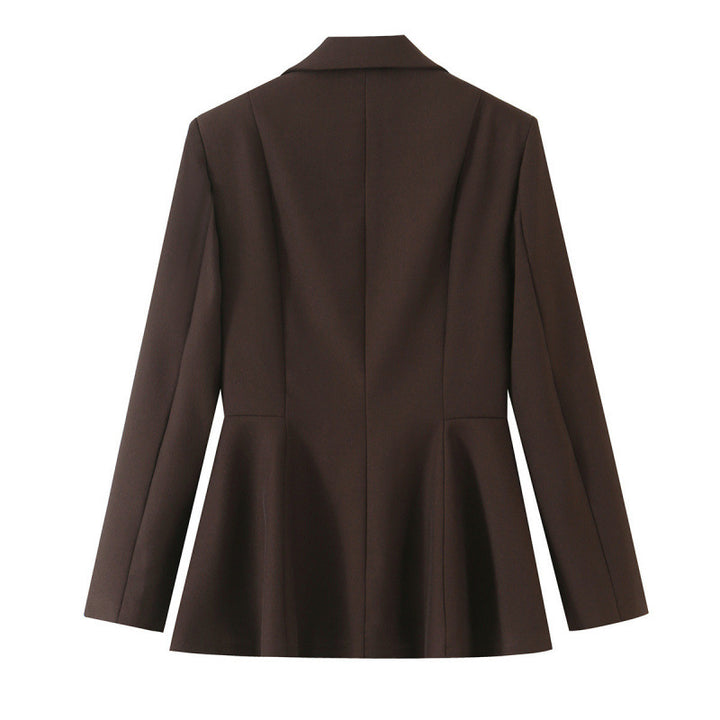 Damen Taillierter Blazer mit Schößchen, Reverskragen und Wiener Nähten Drune