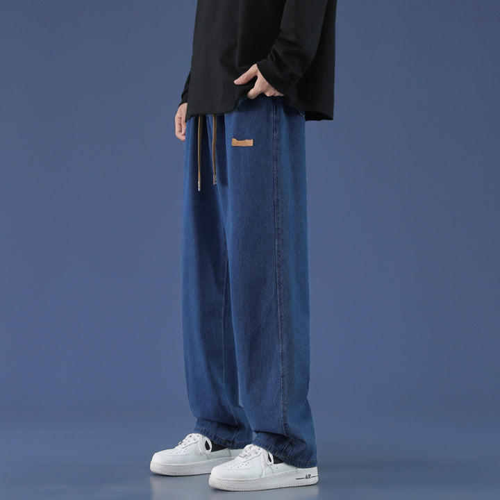 Herren Bequeme Weitgeschnittene Freizeithose