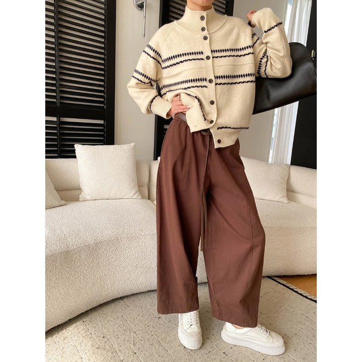 Damen lässige Strickjacke mit modernen Details Drune
