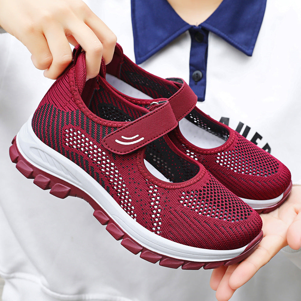 Damen Sportliche Slip-On Sneakers mit verstellbarem Riemen Drune