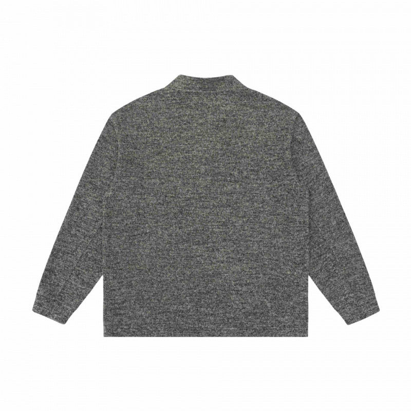 Unisex Feinstruktur-Henley-Strickpullover mit Raglanärmeln und Relaxed-Schnitt Drune