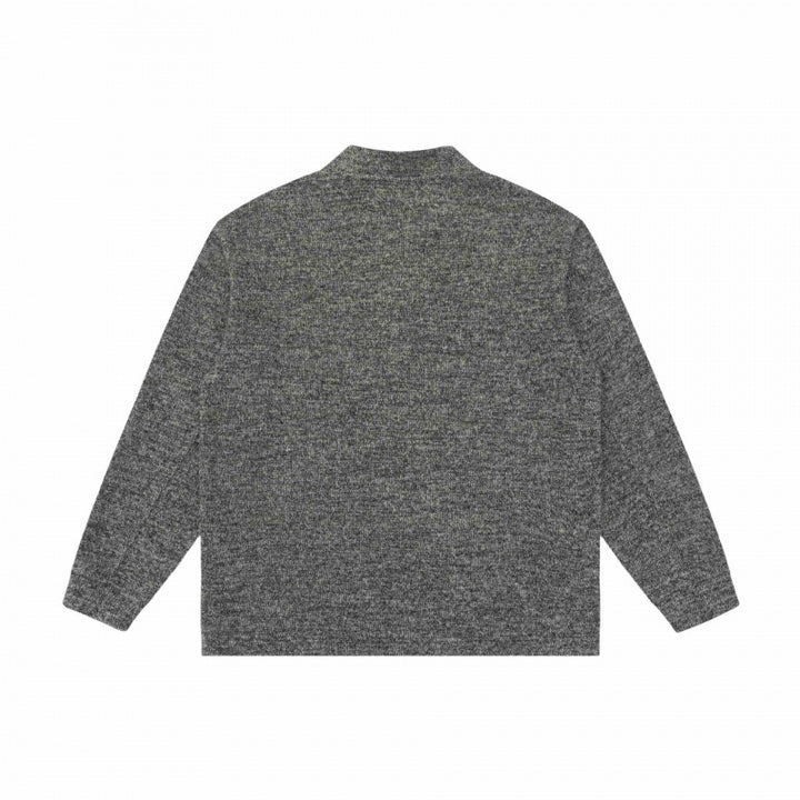 Unisex Feinstruktur-Henley-Strickpullover mit Raglanärmeln und Relaxed-Schnitt Drune