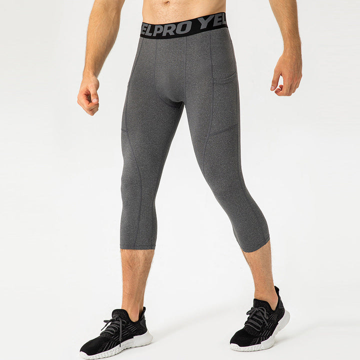 Herren Sportliche Kompressions-Leggings mit praktischen Taschen und atmungsaktiver Technologie Drune