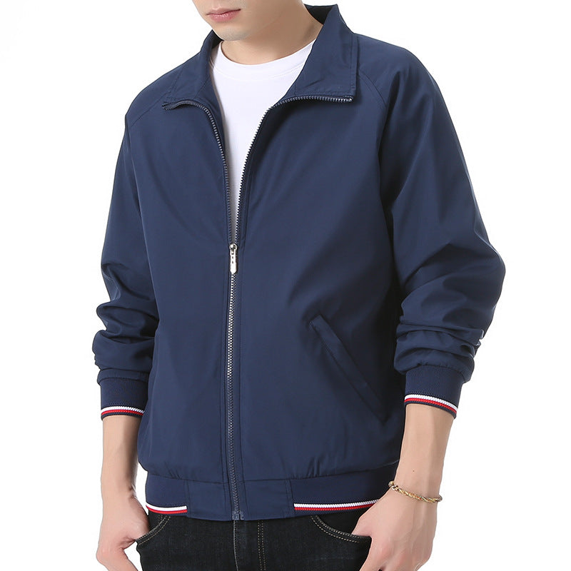 Herren leichte Trainingsjacke mit Stehkragen Drune