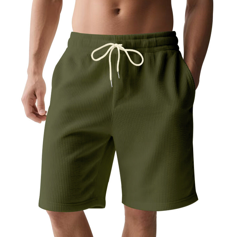 Herren nan knielange Bermudashorts mit elastischem Bund Kordelzug und Seitentaschen Drune