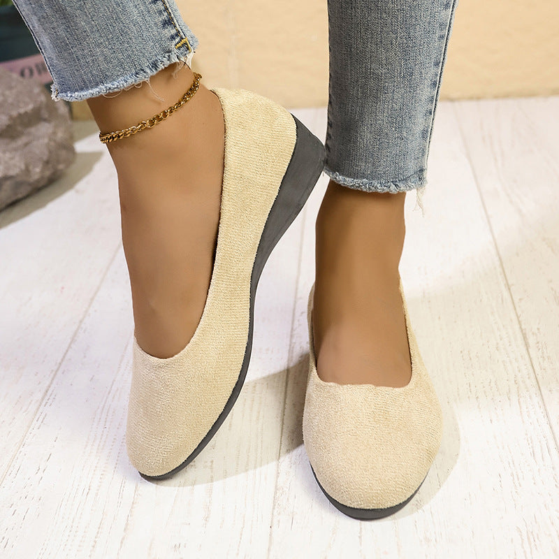 Damen Elegante Slip-On Wedge Loafers Drune