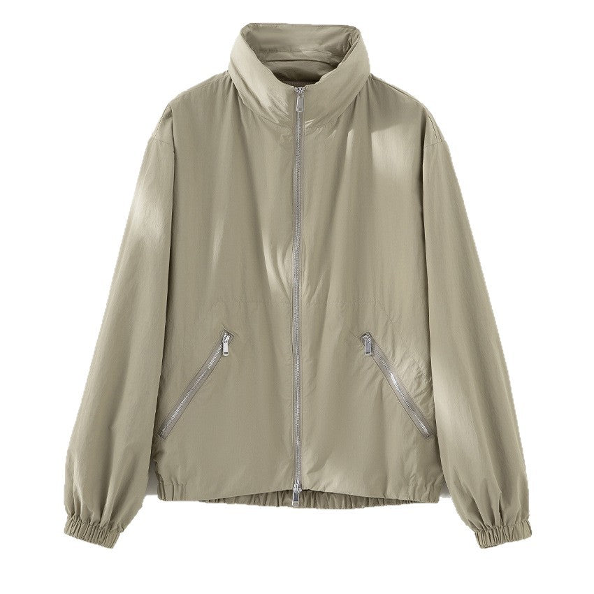 Damen Ultralight Übergangsjacke mit hohem Kragen, diagonalen Reißverschlusstaschen und elastischem Saum Drune
