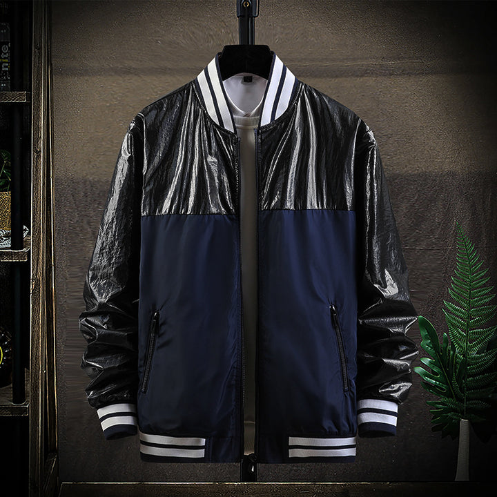 Herren Modische Übergangsjacke mit hochglänzendem Obermaterial Drune
