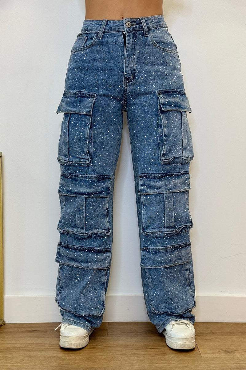 Damen Cargo-Hose mit trendigen Taschen und einem modernen Wasch-Effekt Drune