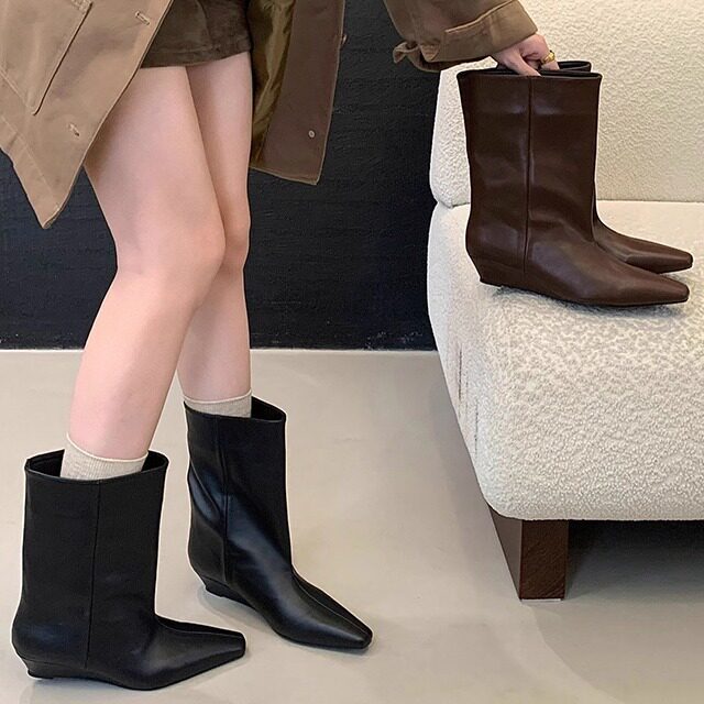 Damen Elegante Stiefeletten mit hohem Absatz Drune