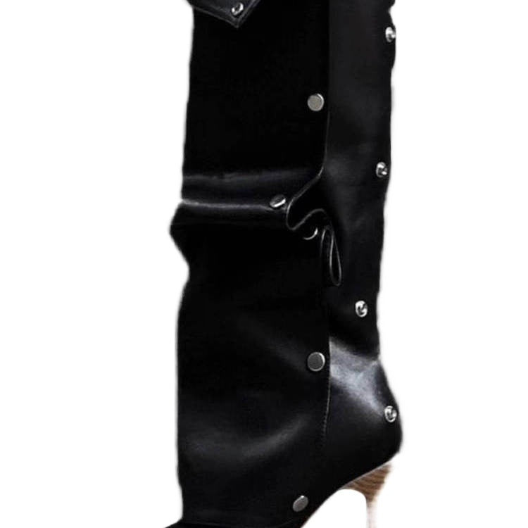 Damen Stylishe Overknee-Stiefel mit innovativem Design und elegantem Absatz Drune