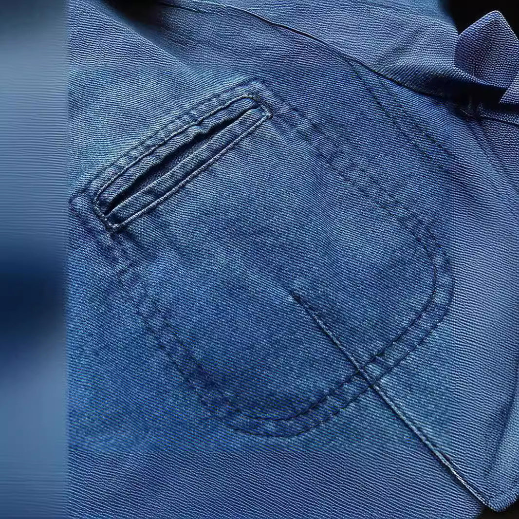 Herren Jeans-Sakko im lockeren Schnitt mit Reverskragen und aufgesetzten Taschen Drune