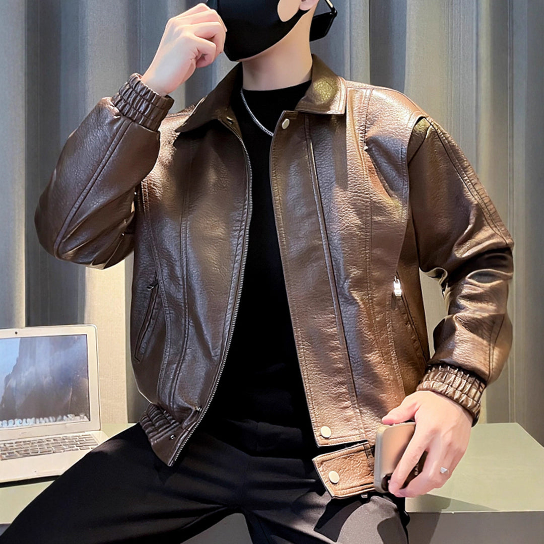 Herren Modische Kunstlederjacke Drune 1788342540