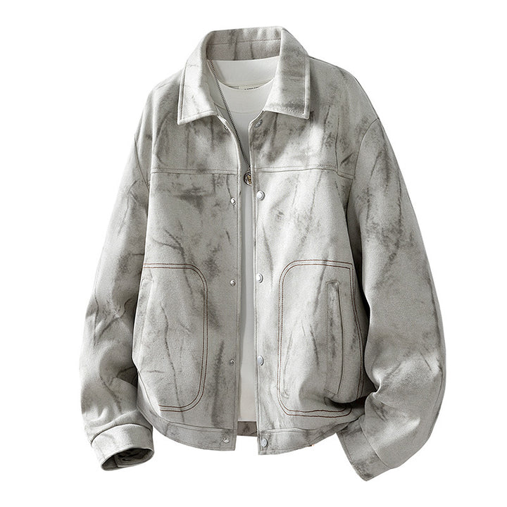 Herren Modische Jacke mit Teddyfellfutter Drune