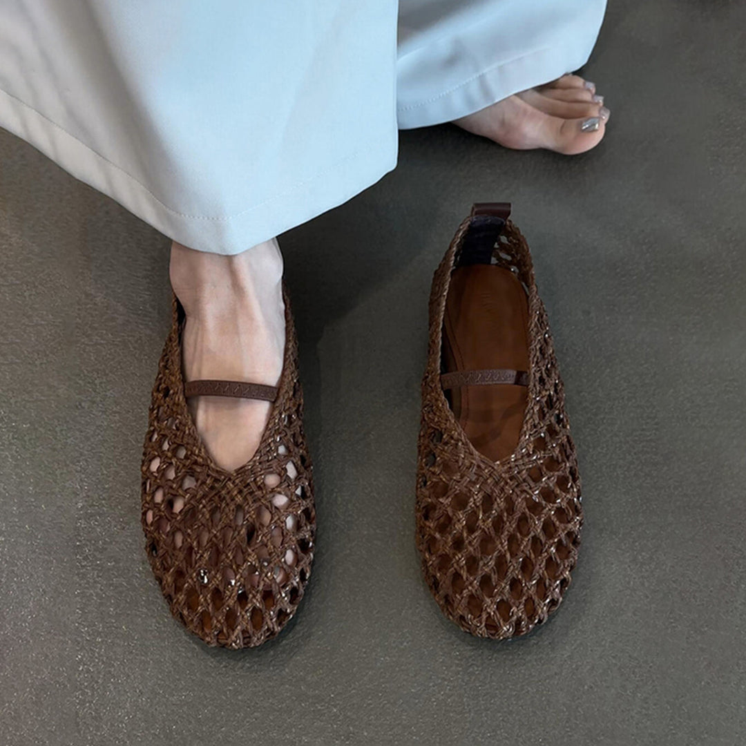 Damen Stilvolle Gewebte Slipper Drune
