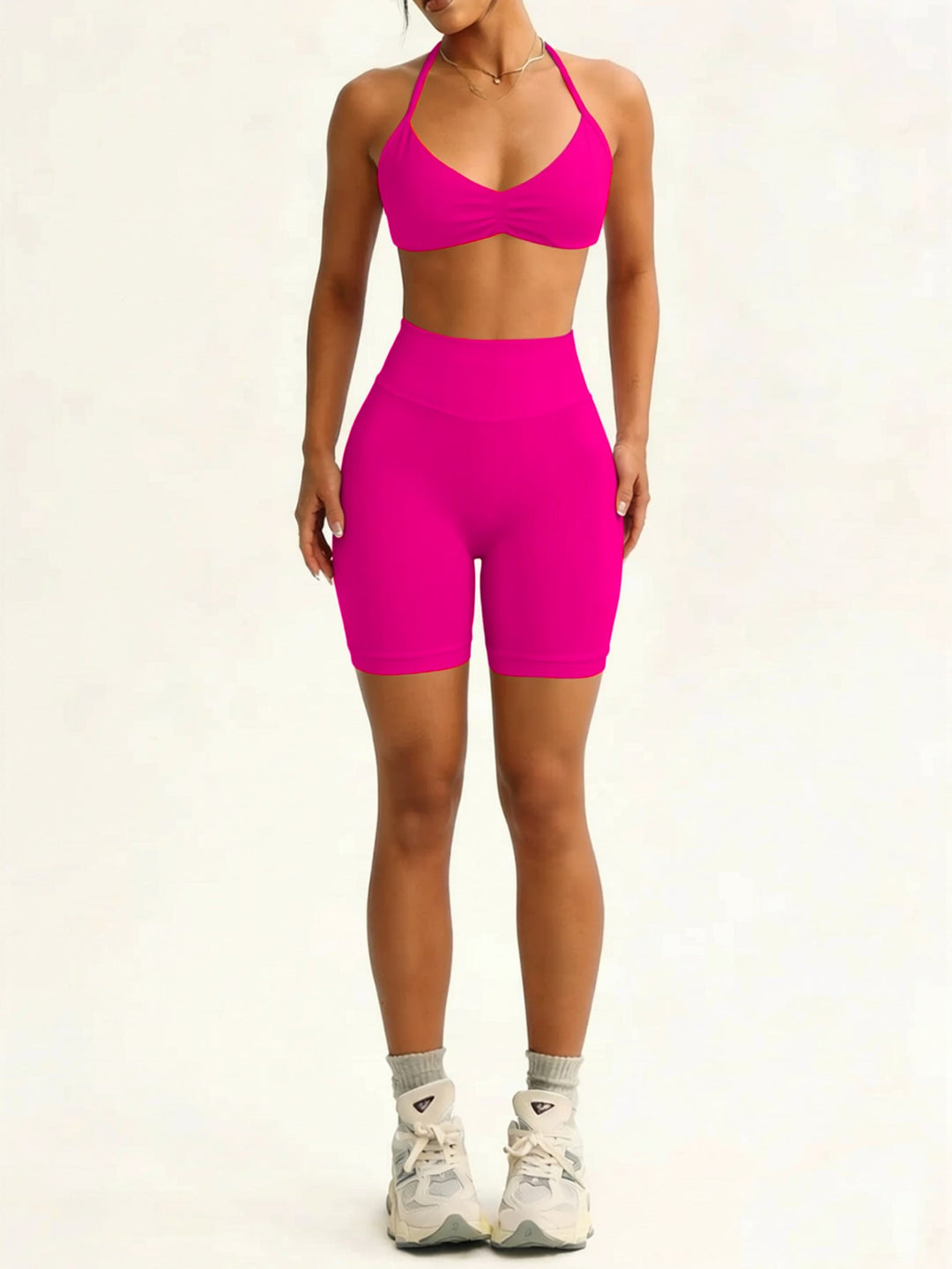 Damen Sportliches Bikini-Set mit hochelastischem Material und verstellbaren Trägern Drune
