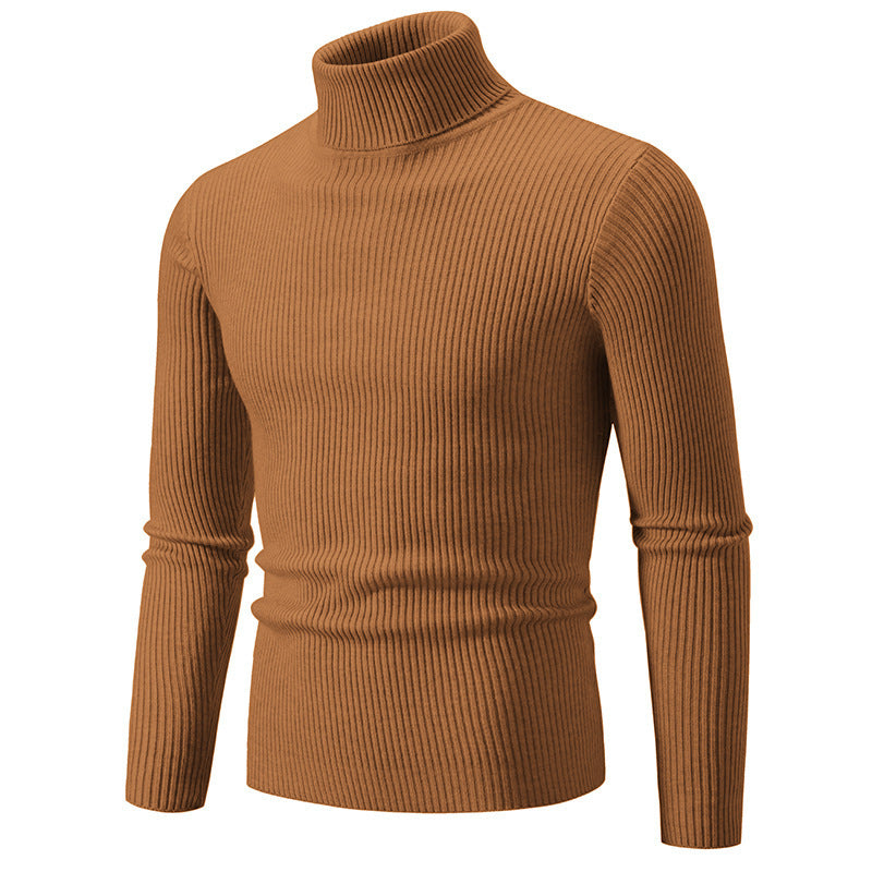 Herren Rollkragenpullover aus fein geripptem Material Drune