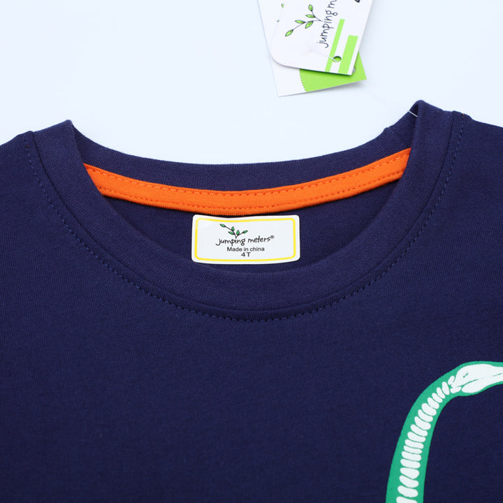 Jungen T-Shirt mit Dinosaurier-Skelett-Motiv Drune