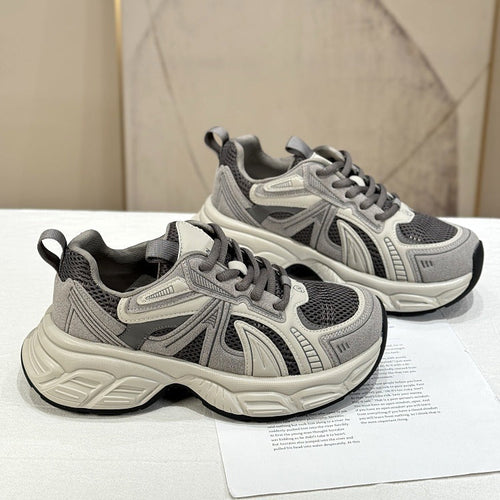 Damen Sportliche Sneakers mit atmungsaktivem Mesh und dämpfender Sohle Drune