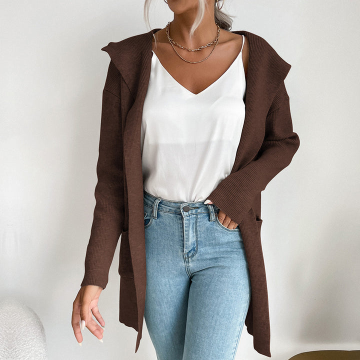 Damen Lässiger Strickmantel Drune