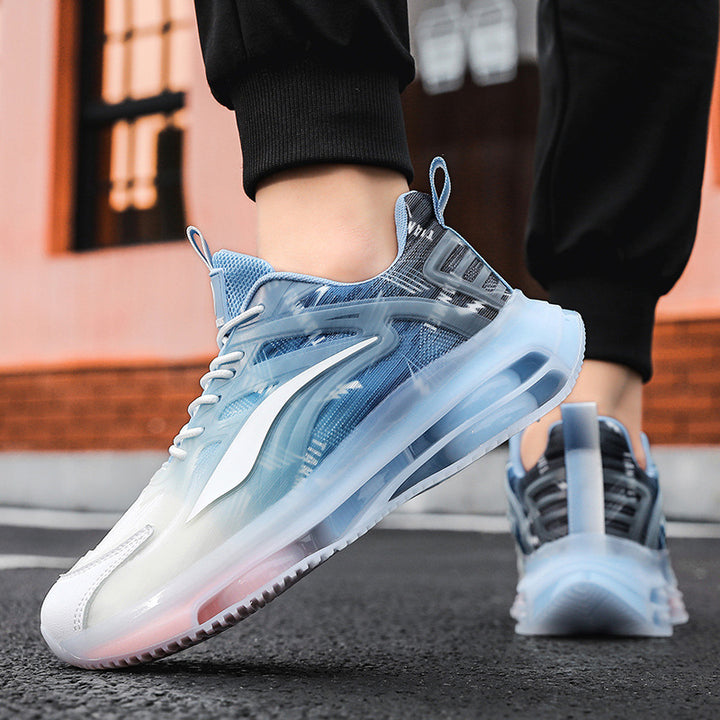 Unisex Futuristische luftgepolsterte leistungsorientierte Sneaker mit transparenter Sohle Drune
