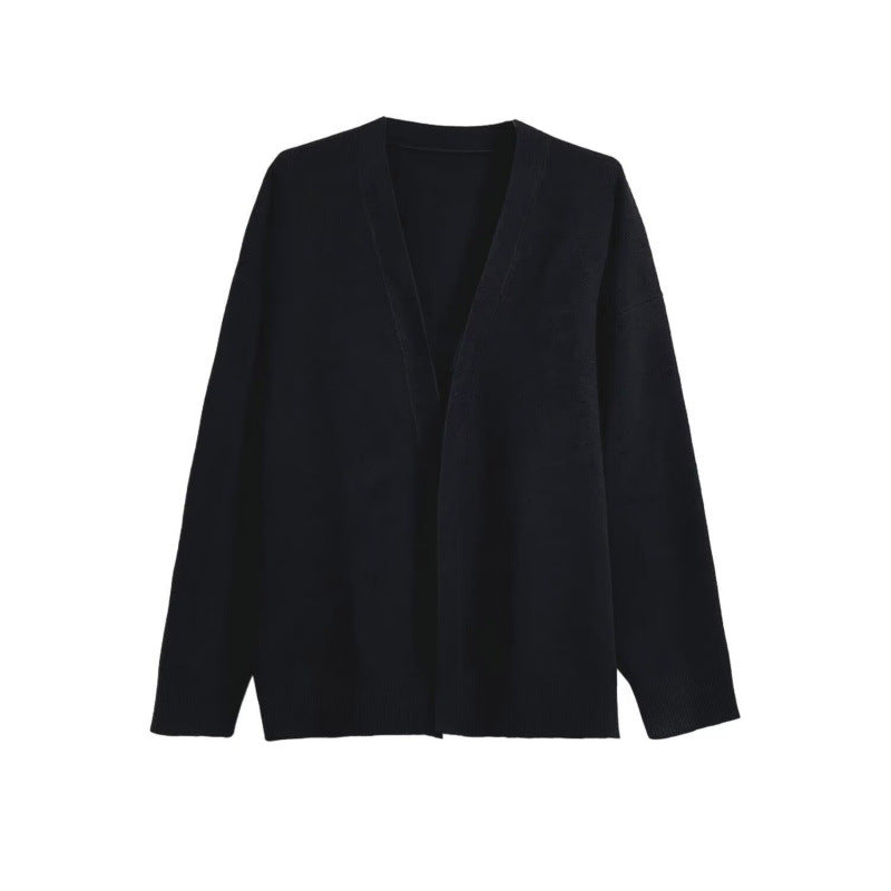 Damen lässiger Pullover mit klassischem Rundhalsausschnitt und langem Arm Drune