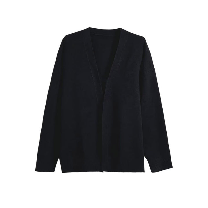 Damen lässiger Pullover mit klassischem Rundhalsausschnitt und langem Arm Drune