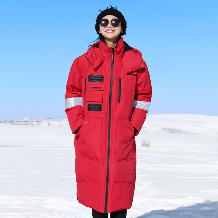 Herren Wärmender wasserdichter Winterparka mit Kapuze und reflektierenden Details Drune