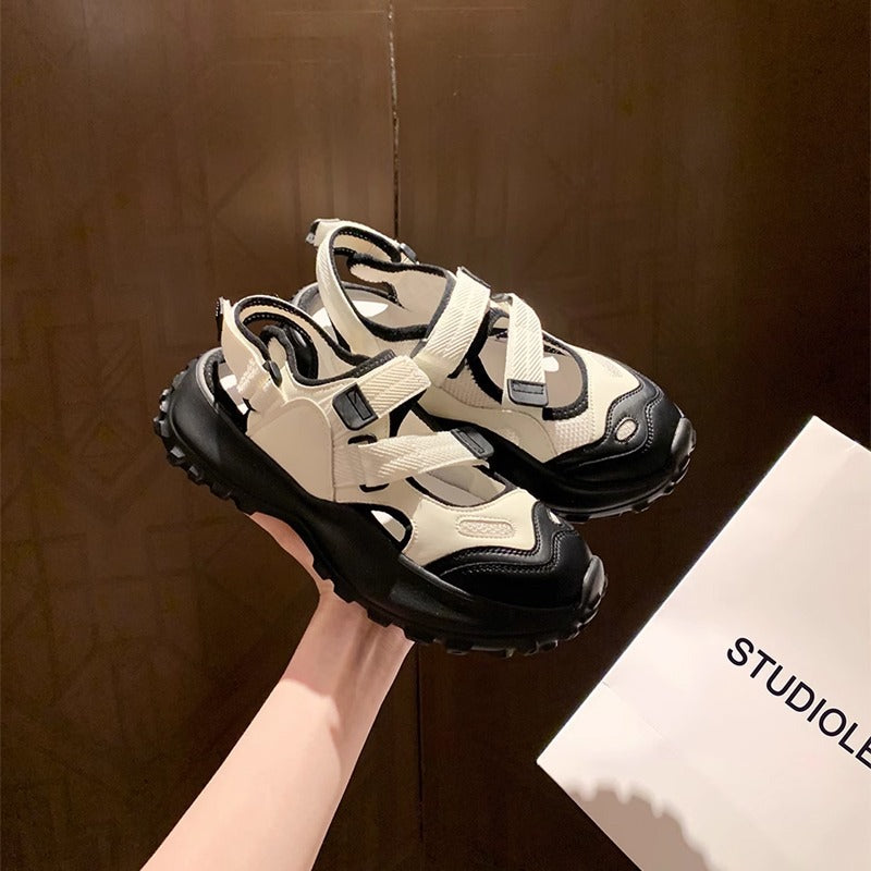 Damen Sportliche Sneakers mit praktischem Klettverschluss und stoßdämpfender Sohle Drune