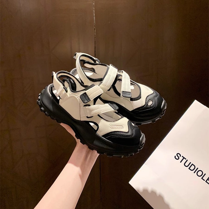 Damen Sportliche Sneakers mit praktischem Klettverschluss und stoßdämpfender Sohle Drune