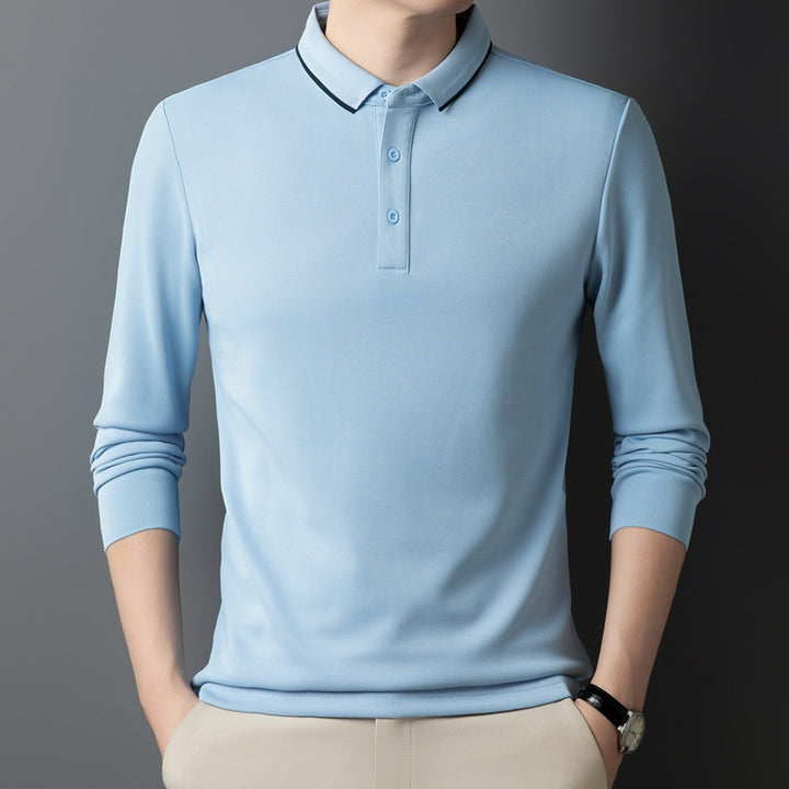 Damen Poloshirt mit langem Arm und Knopfdetails Drune