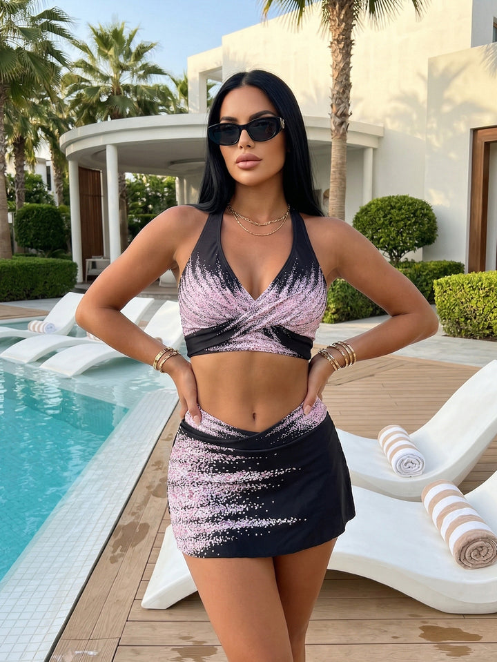 Damen Bikini-Set mit elegantem Wickelrock und aufregendem Oberteil Drune